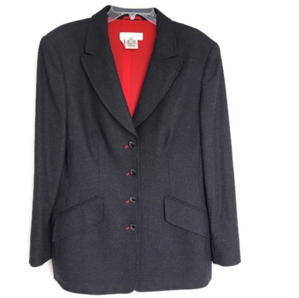 Escada Gray Blazer, Size EU 44